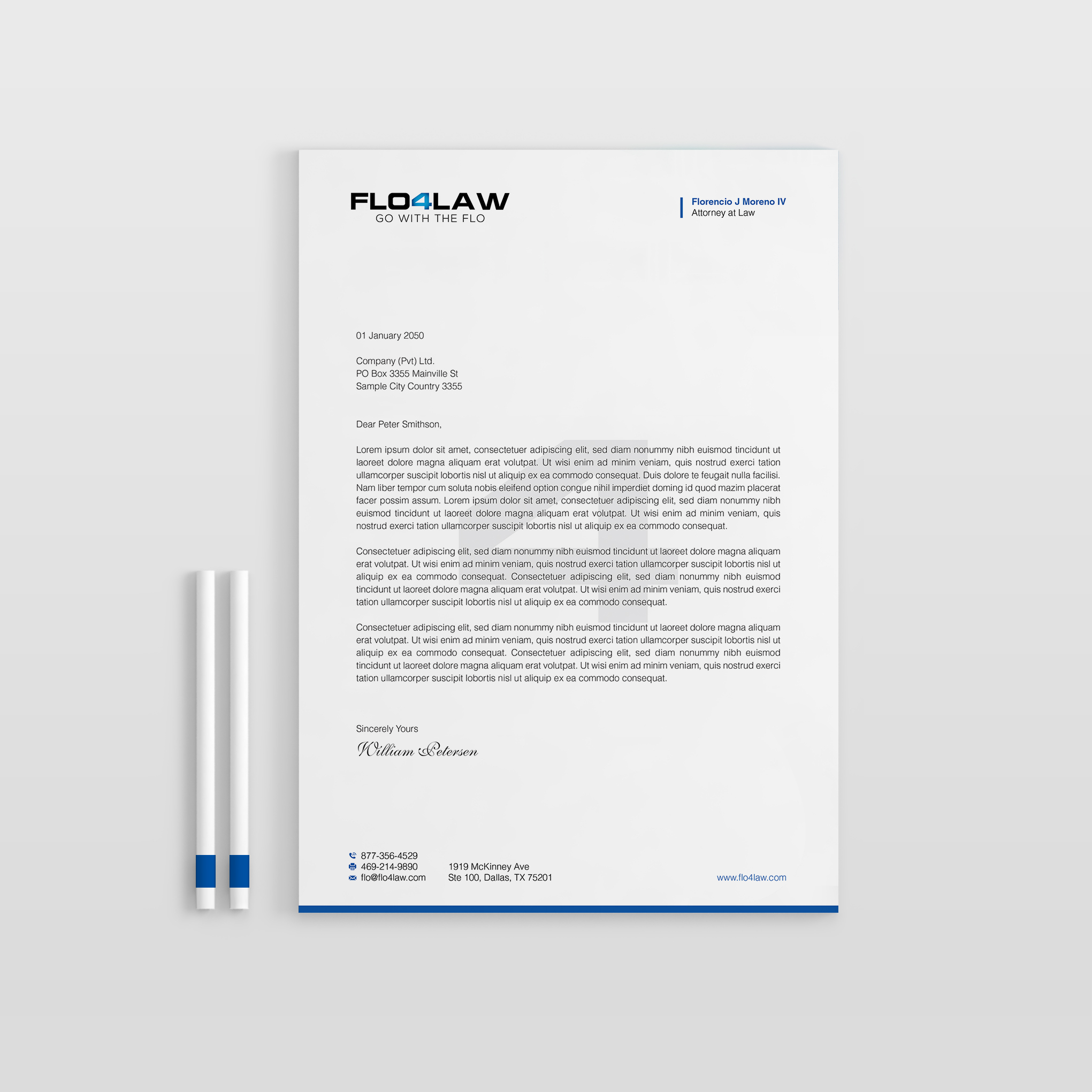 Letterhead Design by OxonoArt for Florencio J Moreno IV | Design #27914023