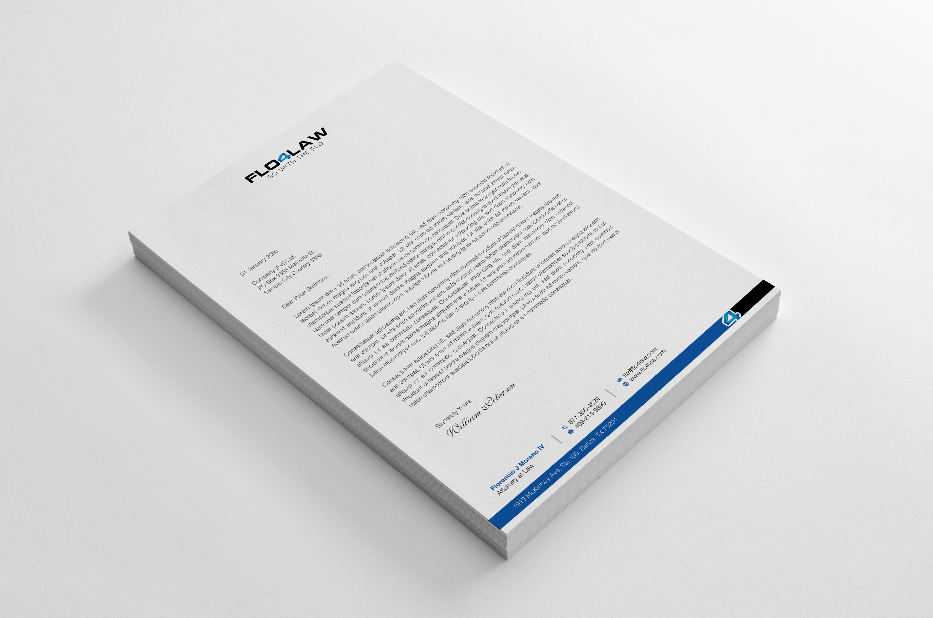 Letterhead Design by OxonoArt for Florencio J Moreno IV | Design #27922101