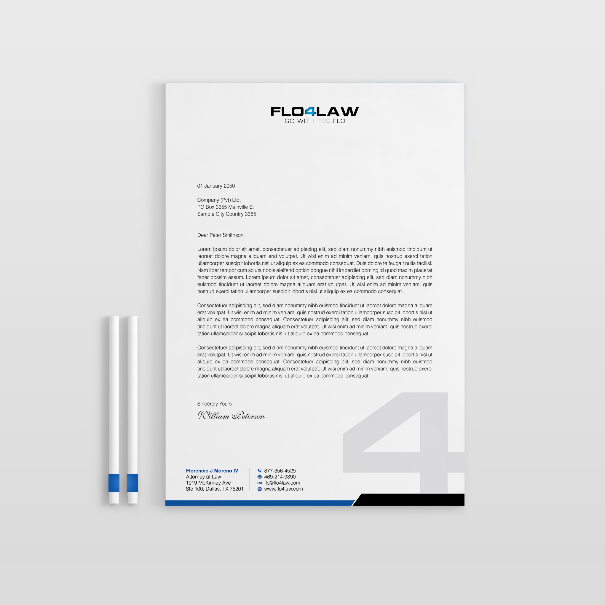 Letterhead Design by OxonoArt for Florencio J Moreno IV | Design #27922126