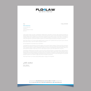 Letterhead Design by LAXMI DESIGNHUB for Florencio J Moreno IV | Design: #27896231