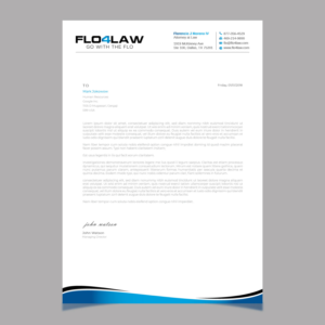 Letterhead Design by LAXMI DESIGNHUB for Florencio J Moreno IV | Design: #27896232