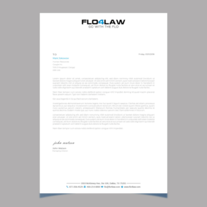Letterhead Design by LAXMI DESIGNHUB for Florencio J Moreno IV | Design: #27896233