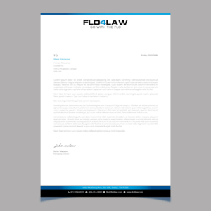 Letterhead Design by LAXMI DESIGNHUB for Florencio J Moreno IV | Design: #27896235