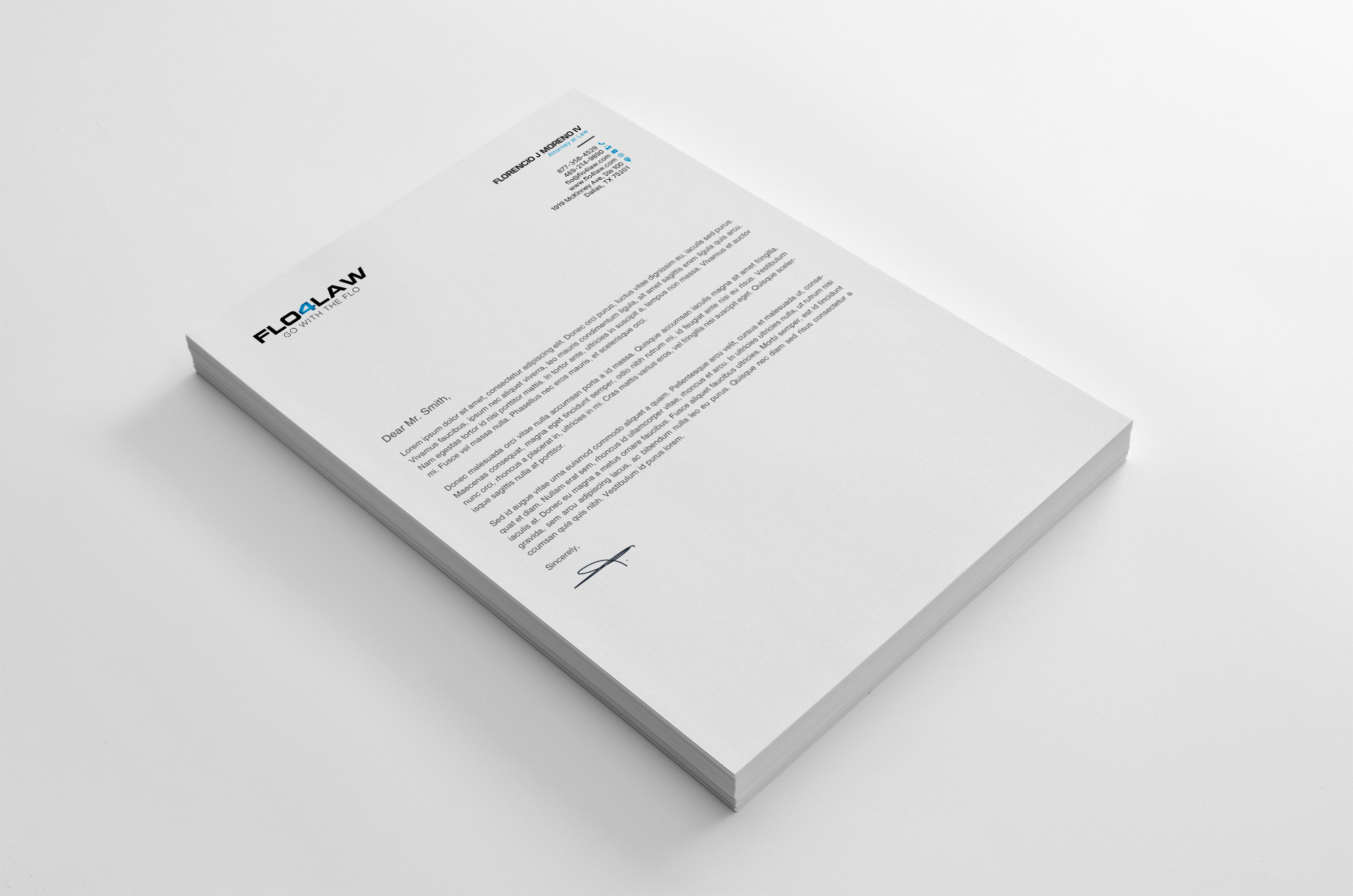 Letterhead Design by chandrayaan.creative for Florencio J Moreno IV | Design #27897252