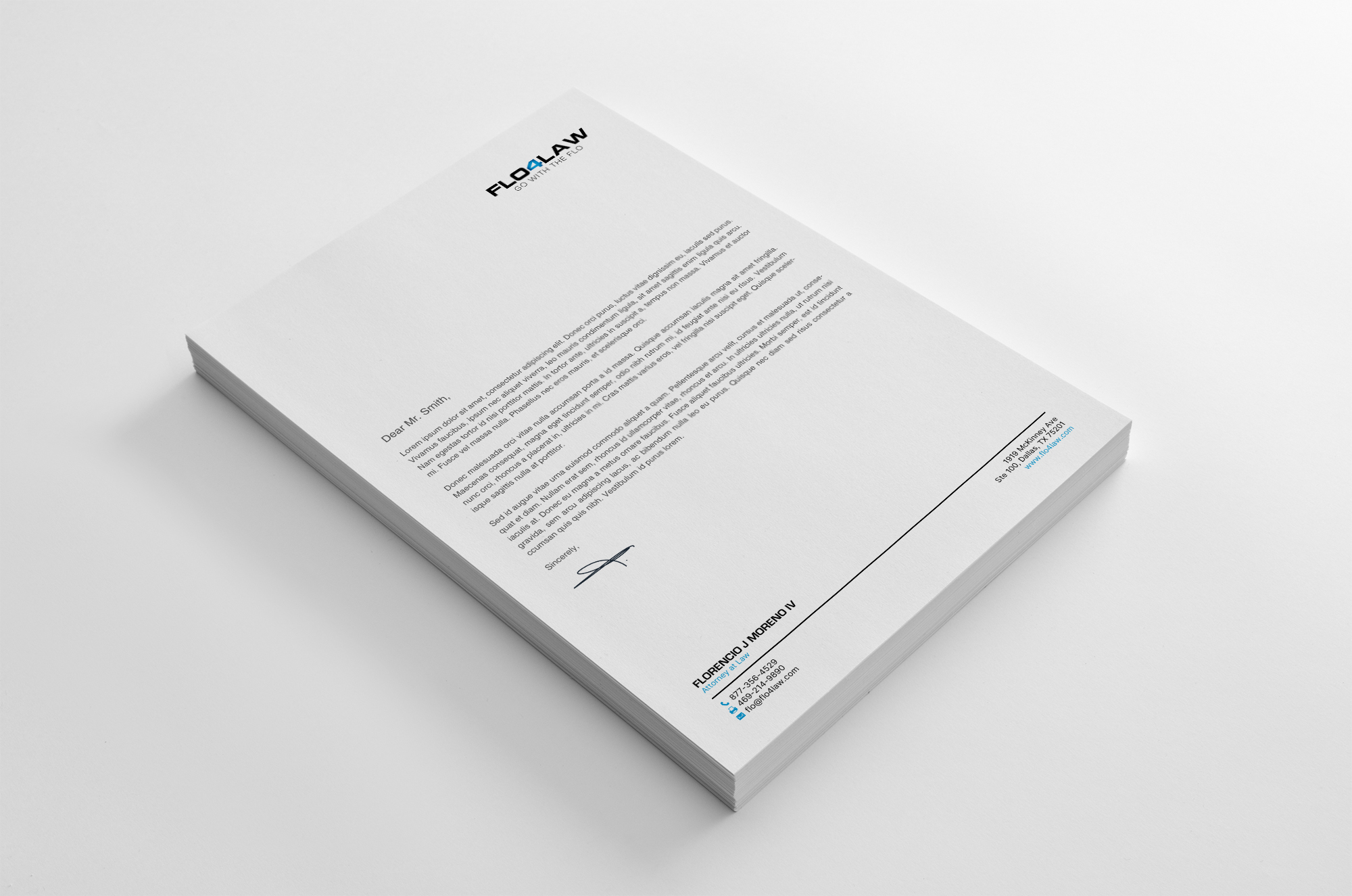 Letterhead Design by chandrayaan.creative for Florencio J Moreno IV | Design #27897253