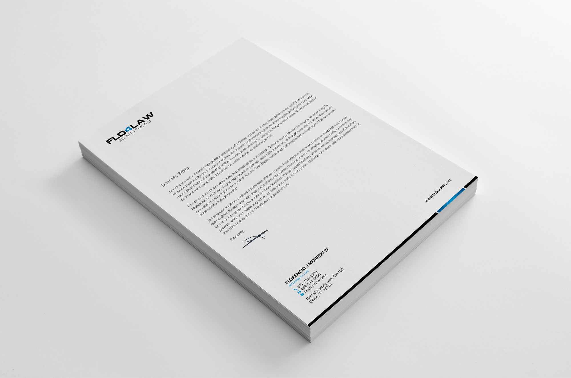 Letterhead Design by chandrayaan.creative for Florencio J Moreno IV | Design #27897299