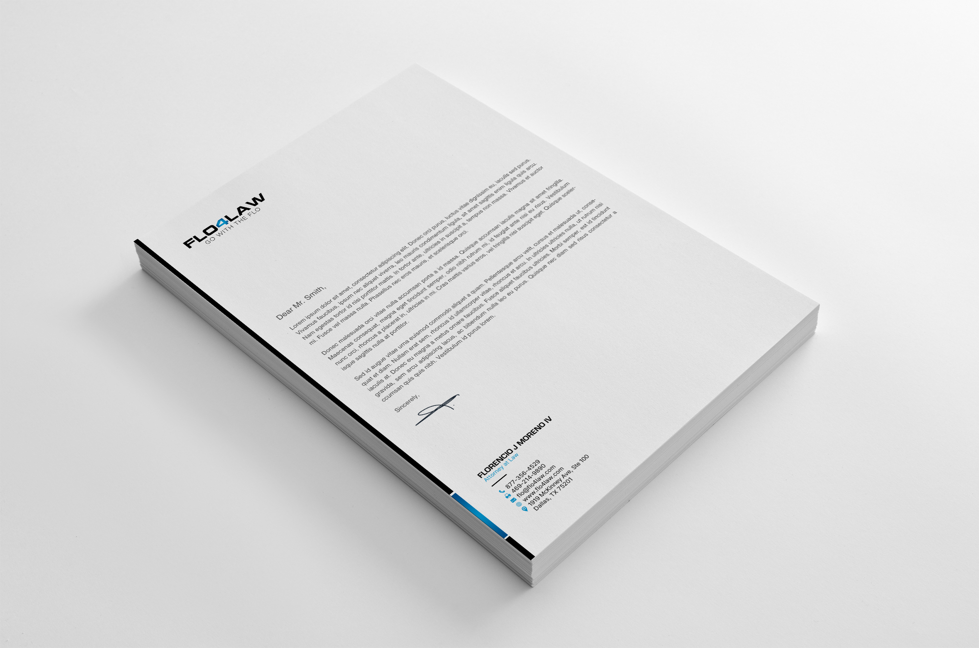 Letterhead Design by chandrayaan.creative for Florencio J Moreno IV | Design #27897375