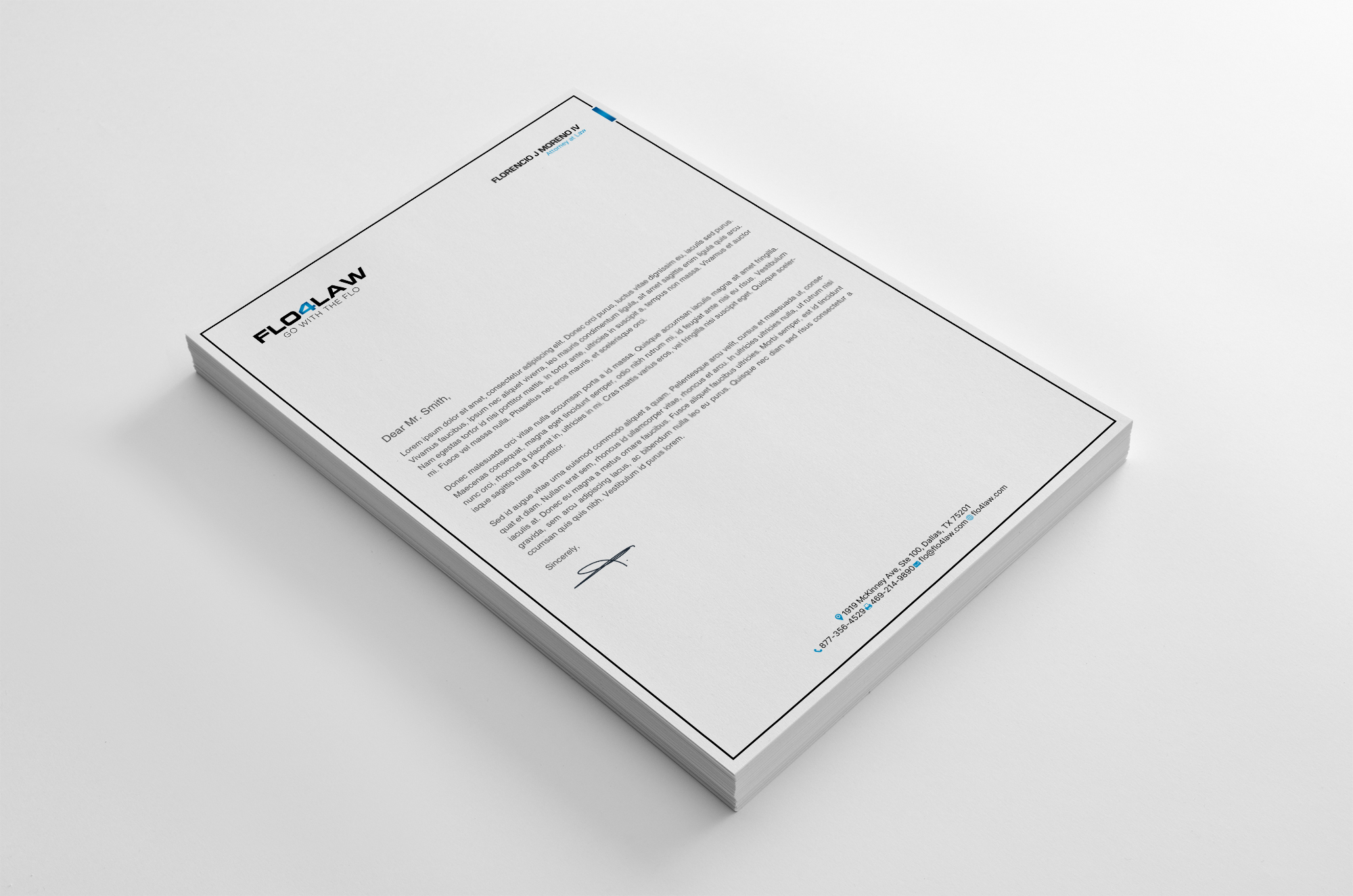 Letterhead Design by chandrayaan.creative for Florencio J Moreno IV | Design #27897445