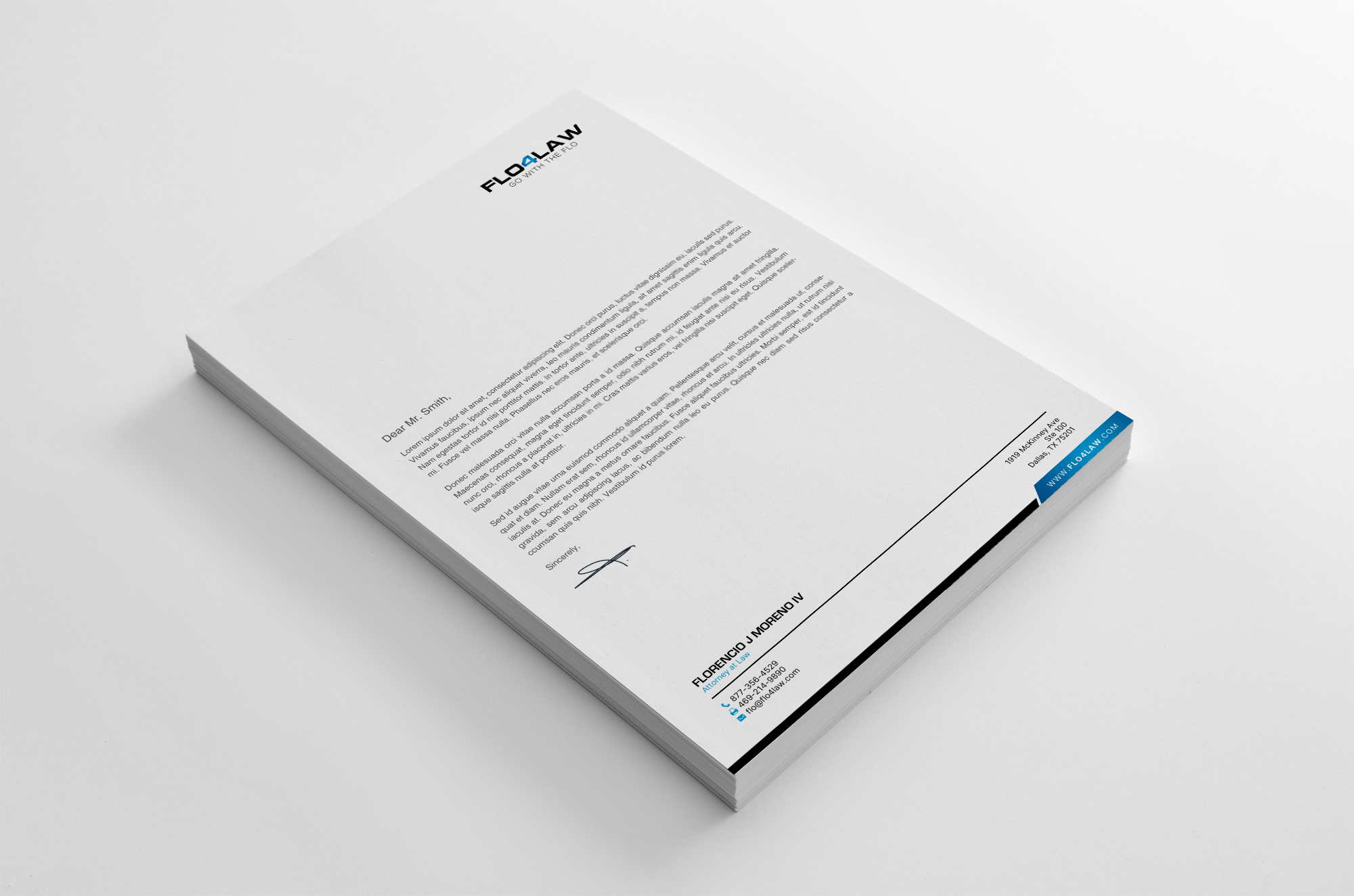 Letterhead Design by chandrayaan.creative for Florencio J Moreno IV | Design #27897446