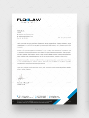 Diseño de Membrete por D Creative para Florencio J Moreno IV | Diseño: #27896572