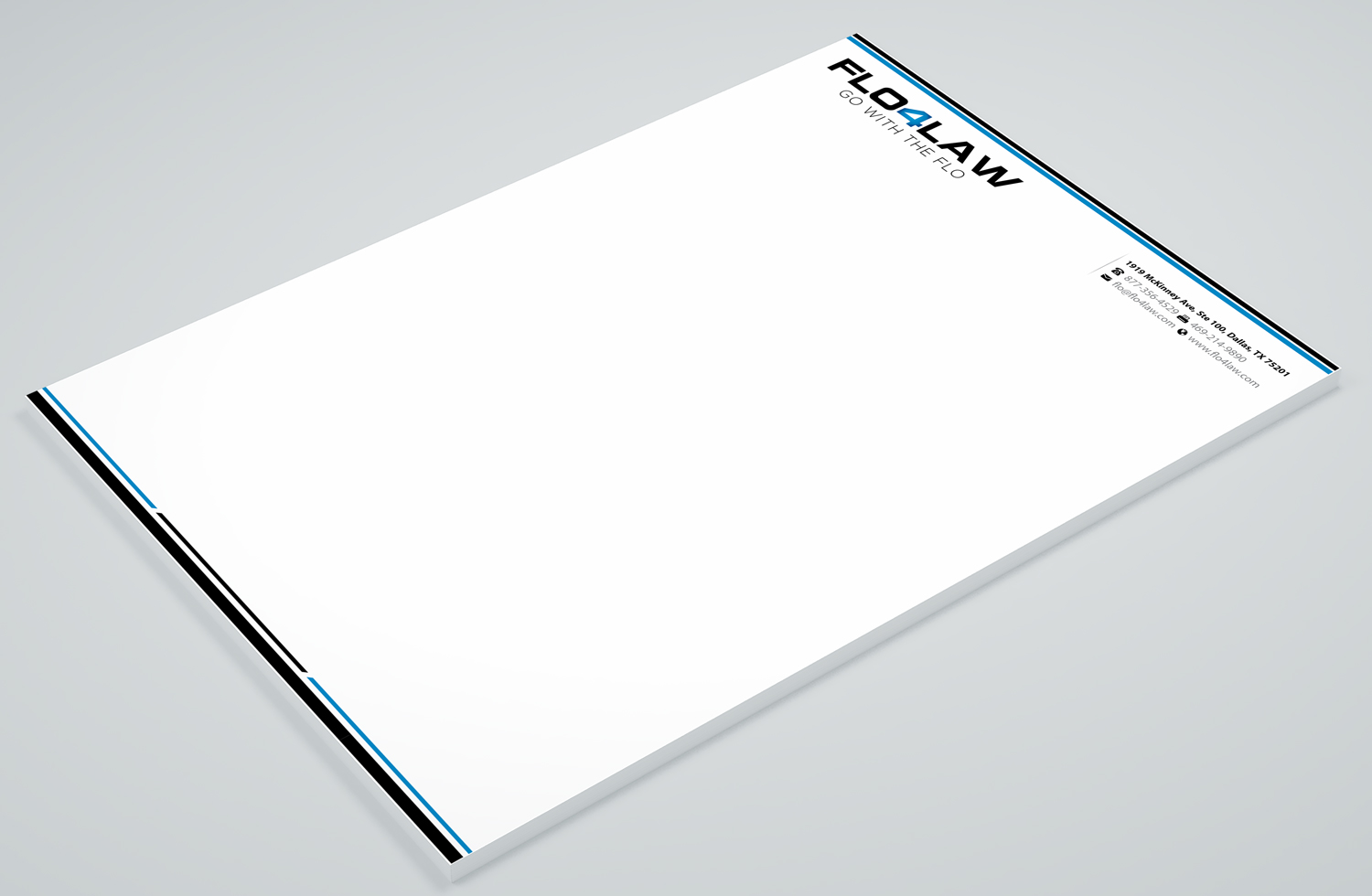 Letterhead Design by Petter Goms for Florencio J Moreno IV | Design #27893983
