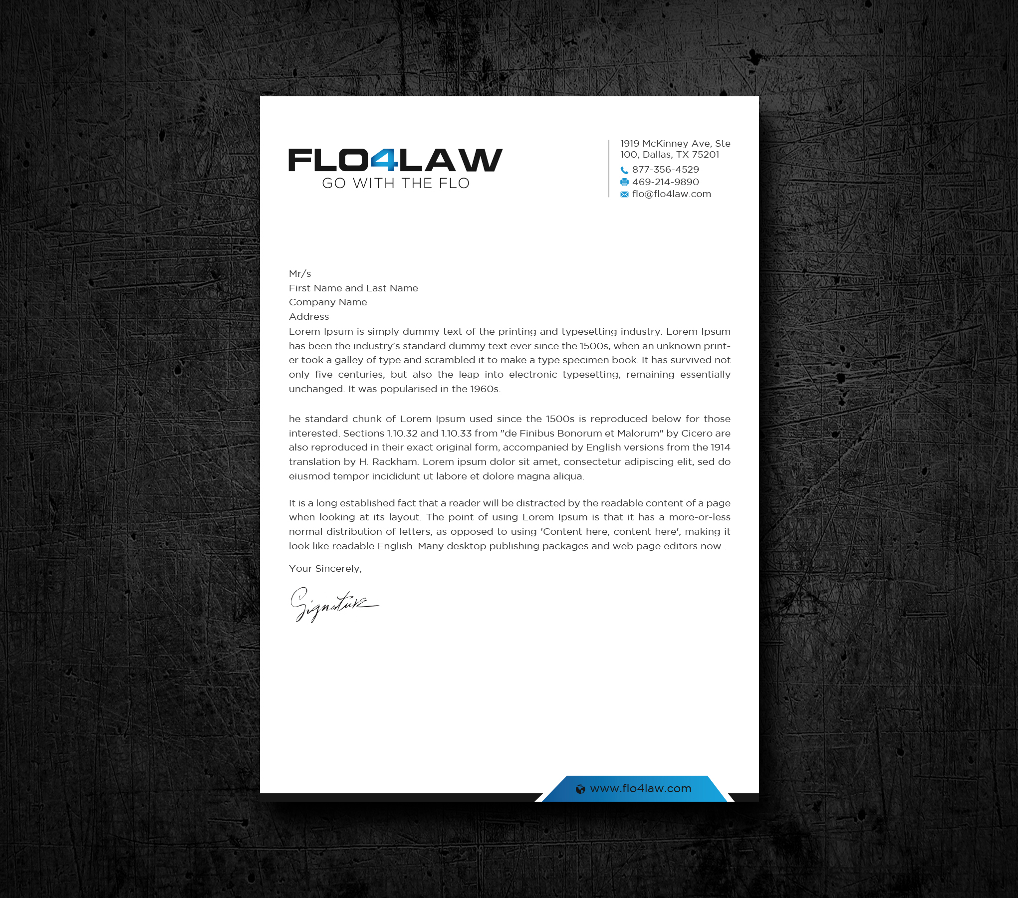 Letterhead Design by Uttom 2 for Florencio J Moreno IV | Design #27899002
