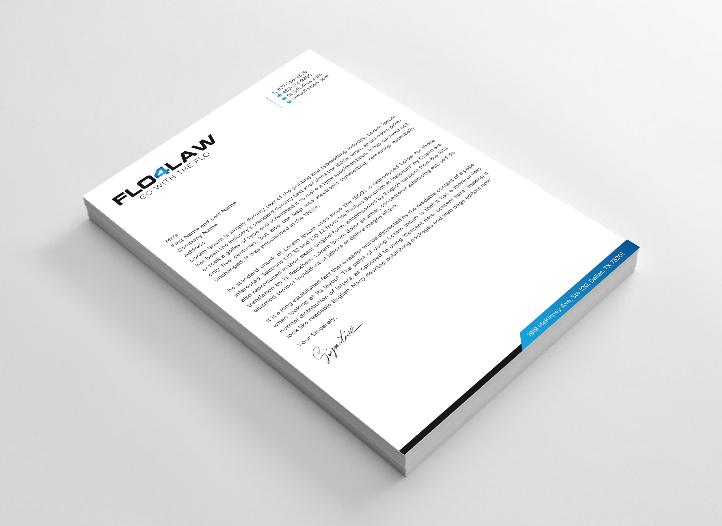 Letterhead Design by Uttom 2 for Florencio J Moreno IV | Design #27899004