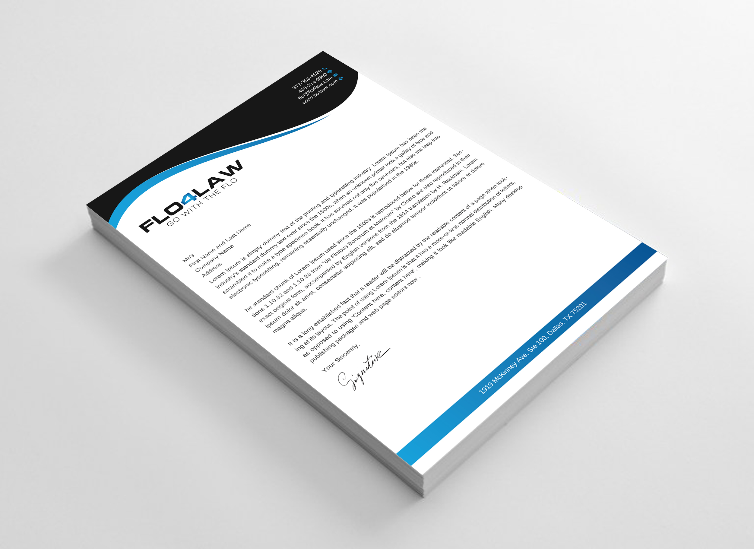 Letterhead Design by Uttom 2 for Florencio J Moreno IV | Design #27919487