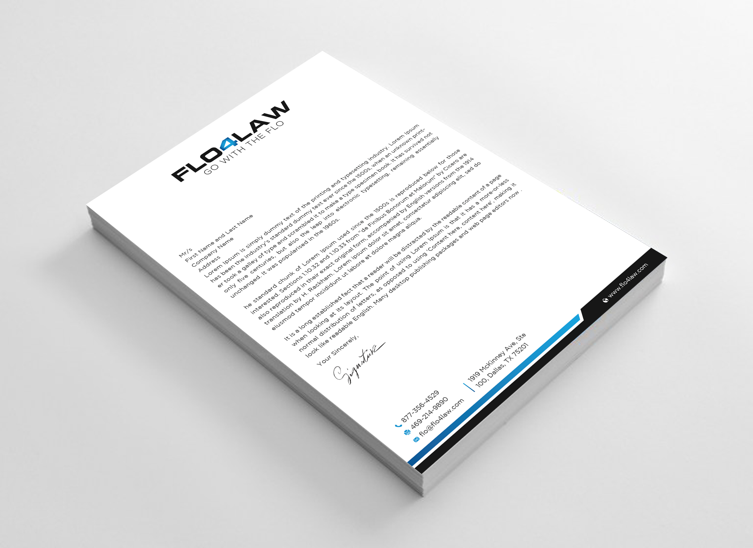 Letterhead Design by Uttom 2 for Florencio J Moreno IV | Design #27923191