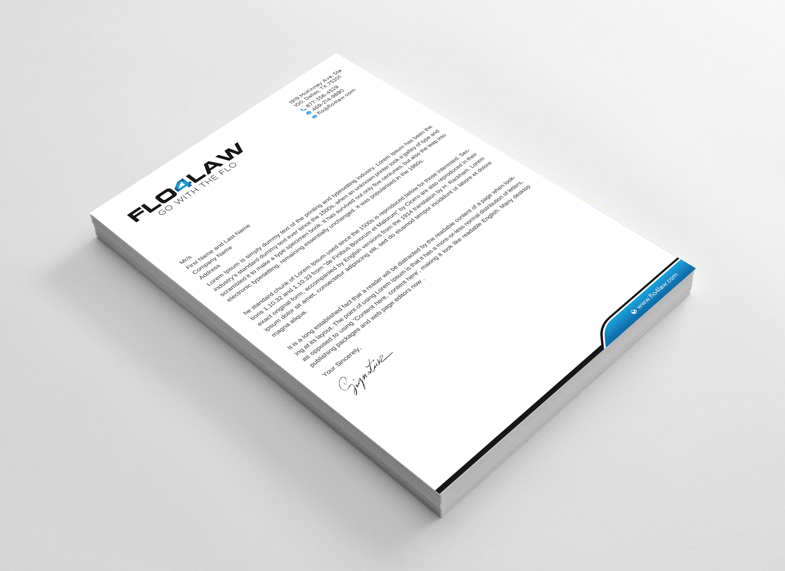 Letterhead Design by Uttom 2 for Florencio J Moreno IV | Design #27929237