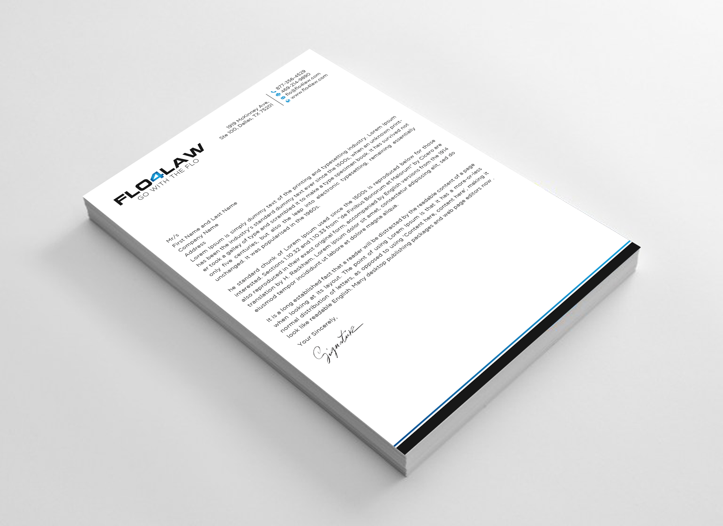 Letterhead Design by Uttom 2 for Florencio J Moreno IV | Design #27929239