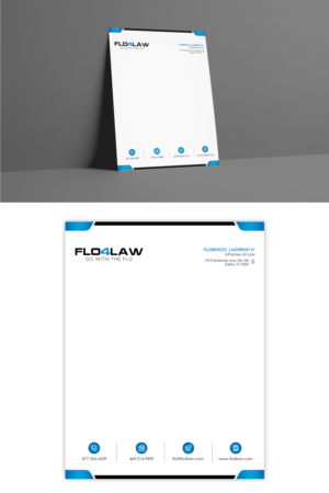 Flo4Law Letterhead | Diseño de Membrete por ZeneFashions