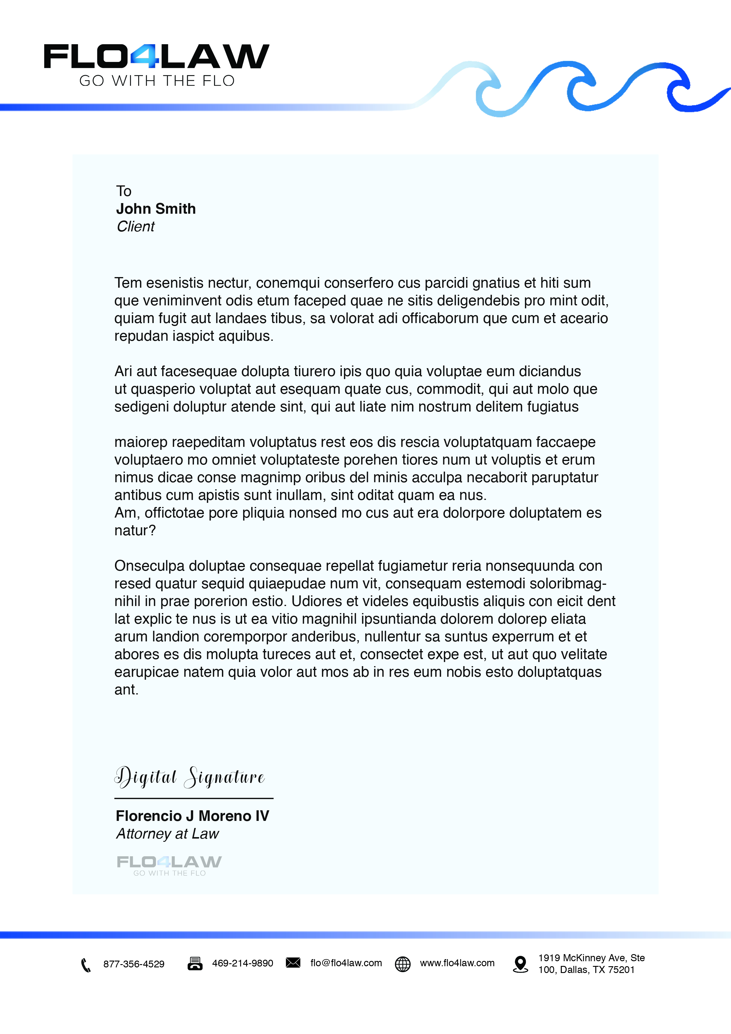 Letterhead Design by rachael.meek for Florencio J Moreno IV | Design #27895625