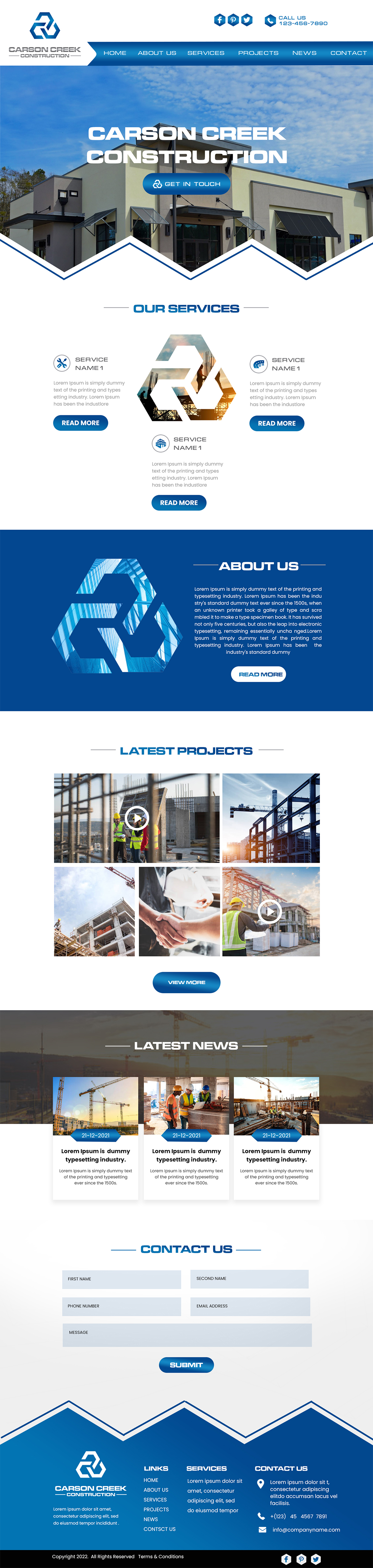 Web Design by MAHABA for Carson Creek Construction | Design #27912296