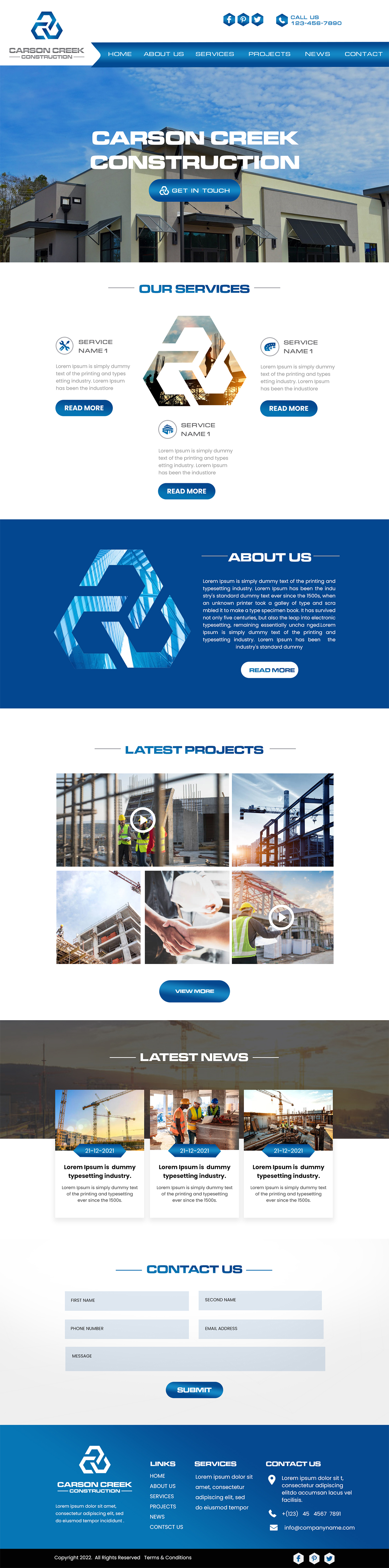 Web Design by MAHABA for Carson Creek Construction | Design #27954432