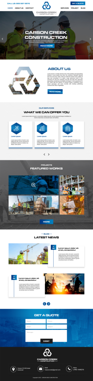 Diseño Web por MAHABA para Carson Creek Construction | Diseño: #27954456