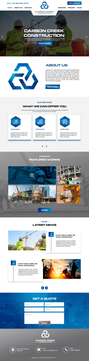 Diseño Web por MAHABA para Carson Creek Construction | Diseño: #27991054