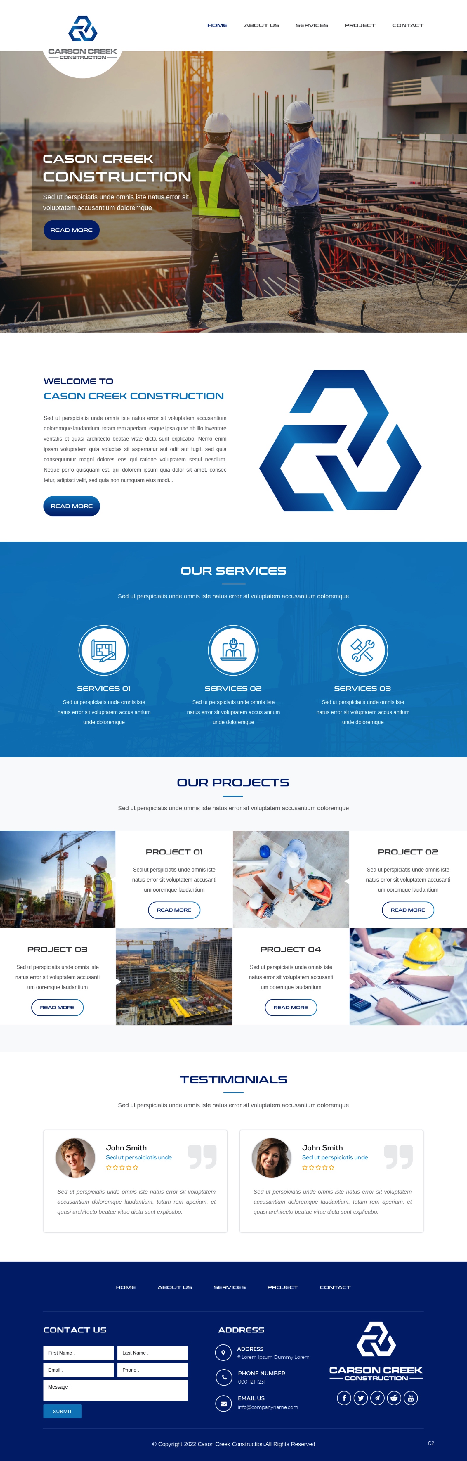 Web Design by pb for Carson Creek Construction | Design #27904183
