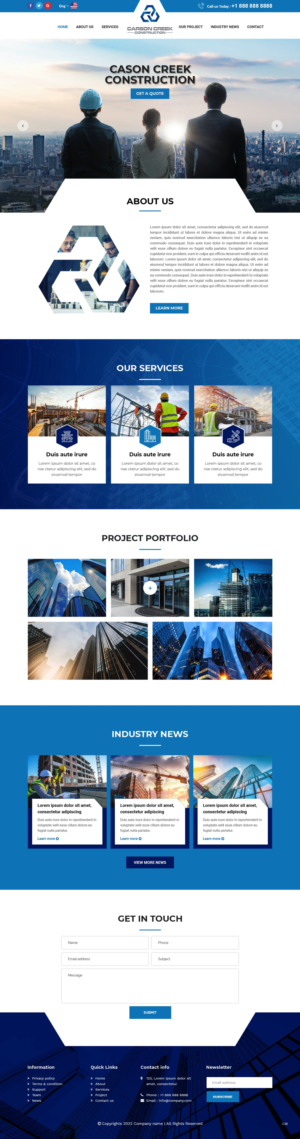 Diseño Web por pb para Carson Creek Construction | Diseño: #27904184