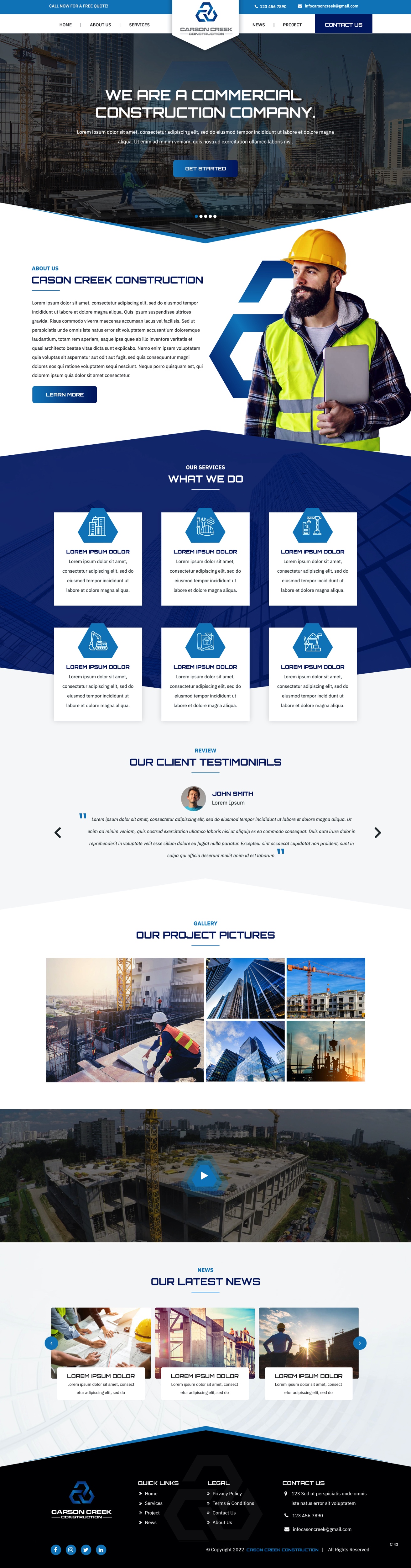 Web Design by pb for Carson Creek Construction | Design #27904187