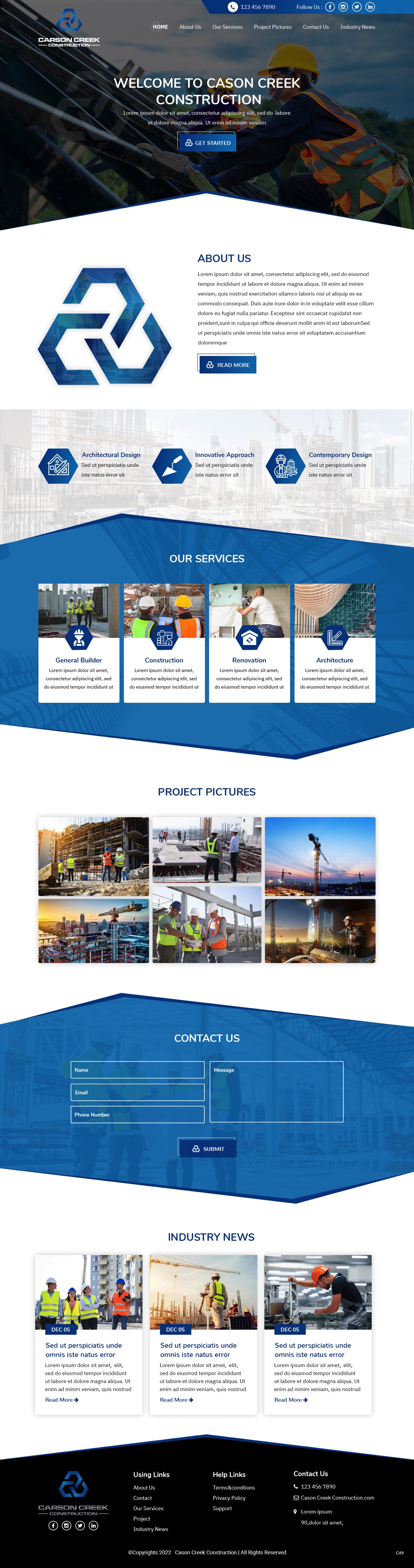 Web Design par pb pour Carson Creek Construction | Design #27904196