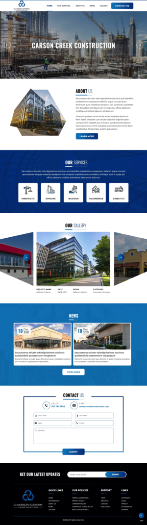 Diseño Web por pb para Carson Creek Construction | Diseño: #27904197