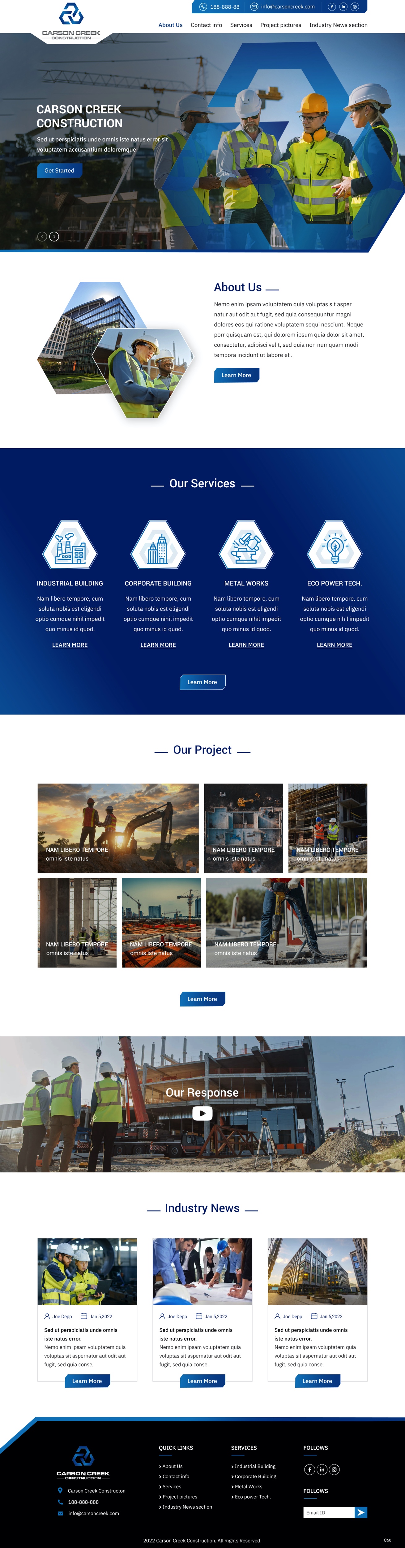 Web Design by pb for Carson Creek Construction | Design #27904199
