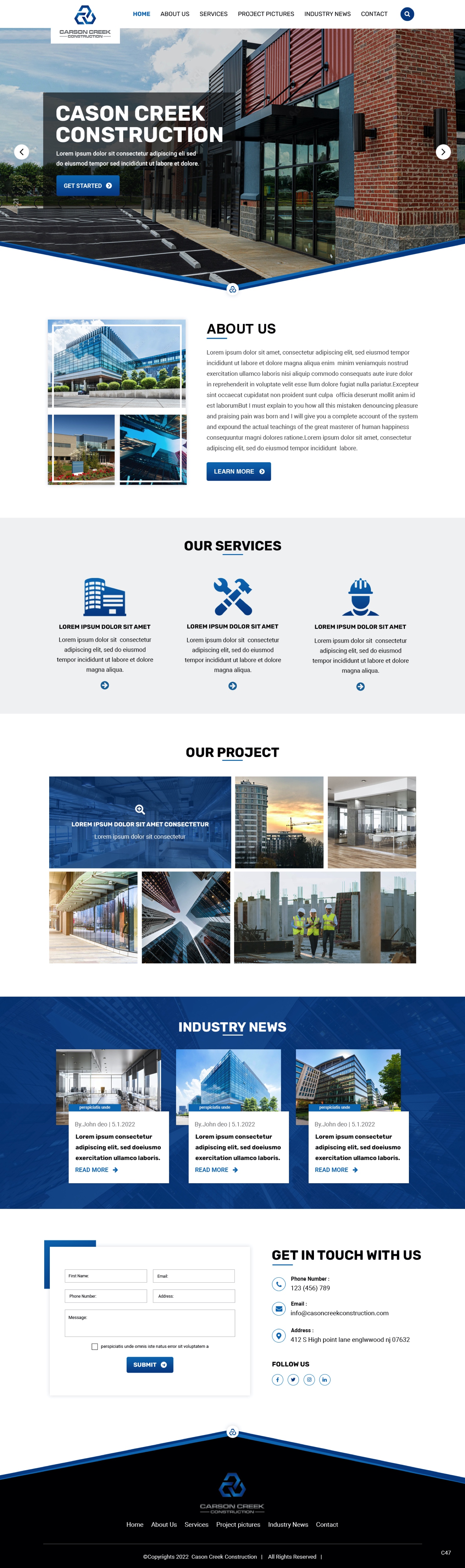 Web Design by pb for Carson Creek Construction | Design #27904200