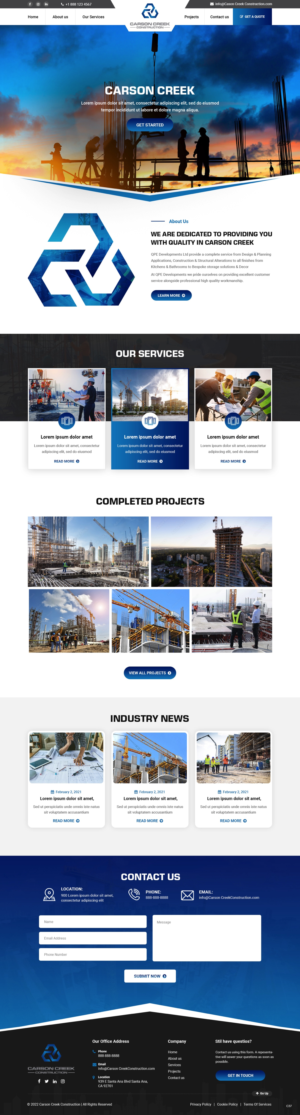 Diseño Web por pb para Carson Creek Construction | Diseño #27909986