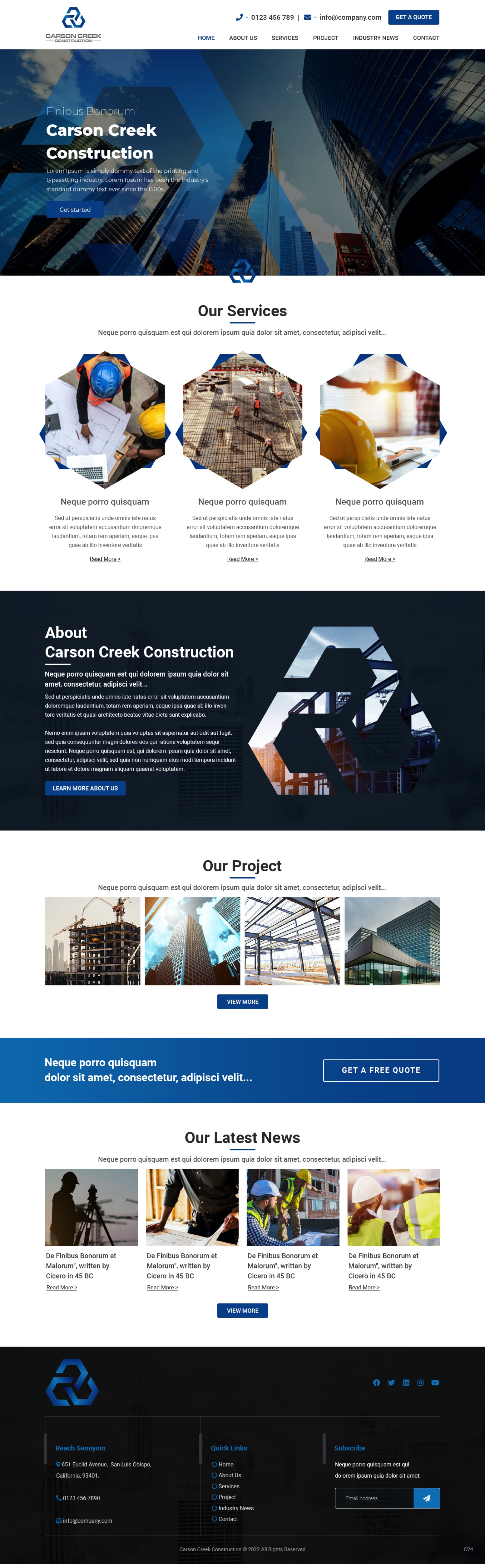 Web Design by pb for Carson Creek Construction | Design #27909987