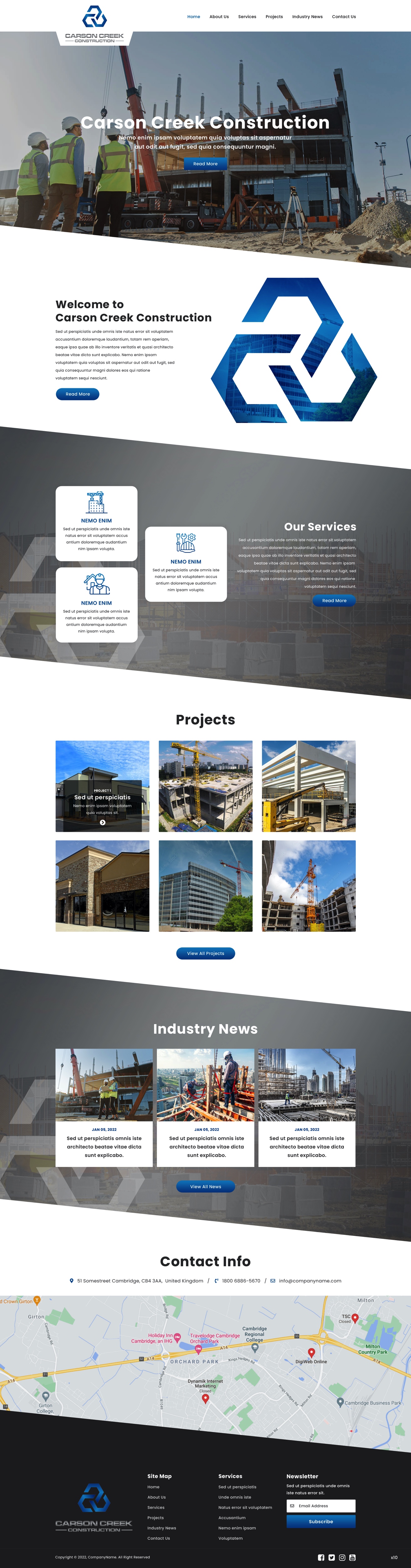 Web Design par pb pour Carson Creek Construction | Design #27909988