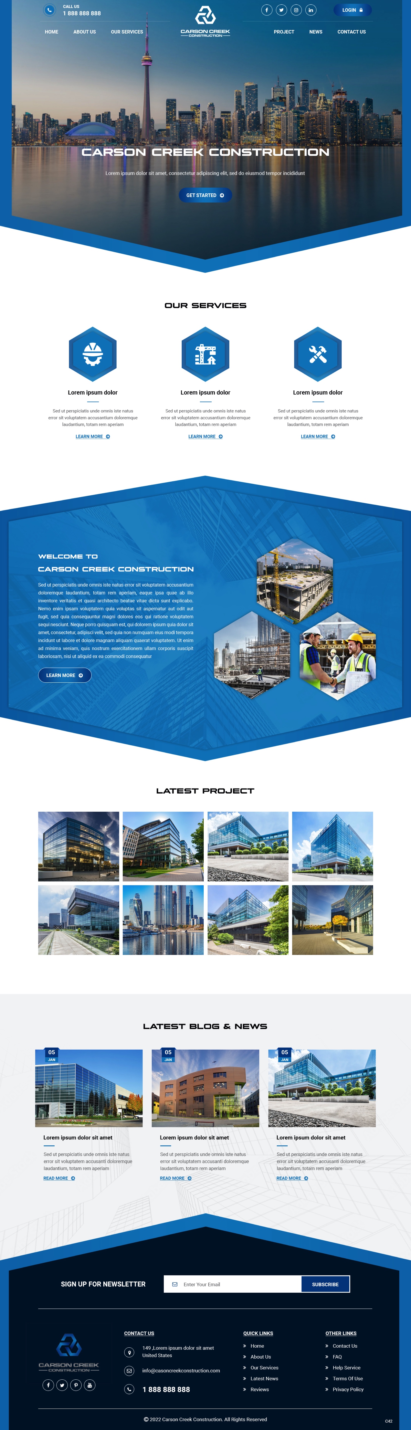 Web Design by pb for Carson Creek Construction | Design #27909989
