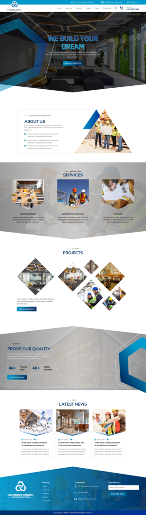 Diseño Web por rightway para Carson Creek Construction | Diseño: #27910423