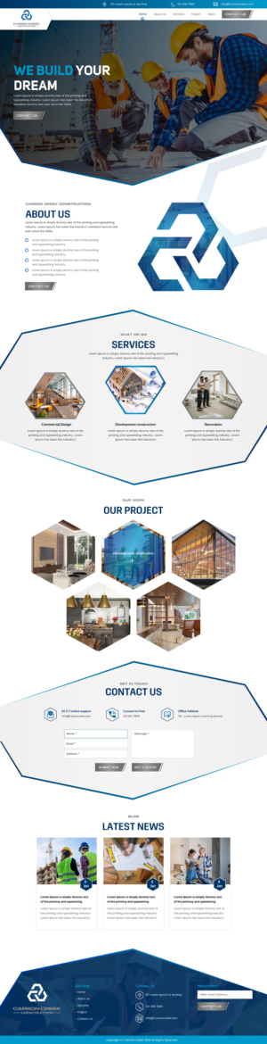 Diseño Web por rightway para Carson Creek Construction | Diseño: #27910424