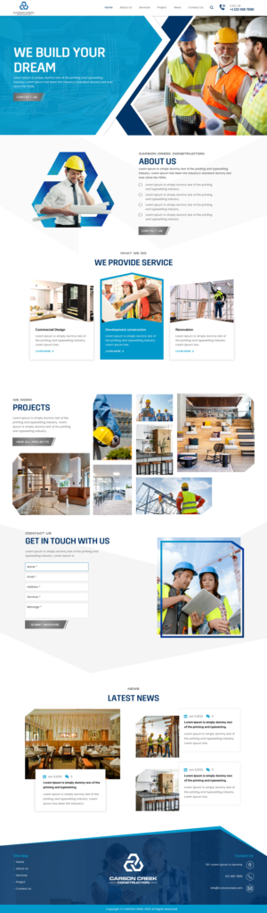 Diseño Web por rightway para Carson Creek Construction | Diseño: #27910425