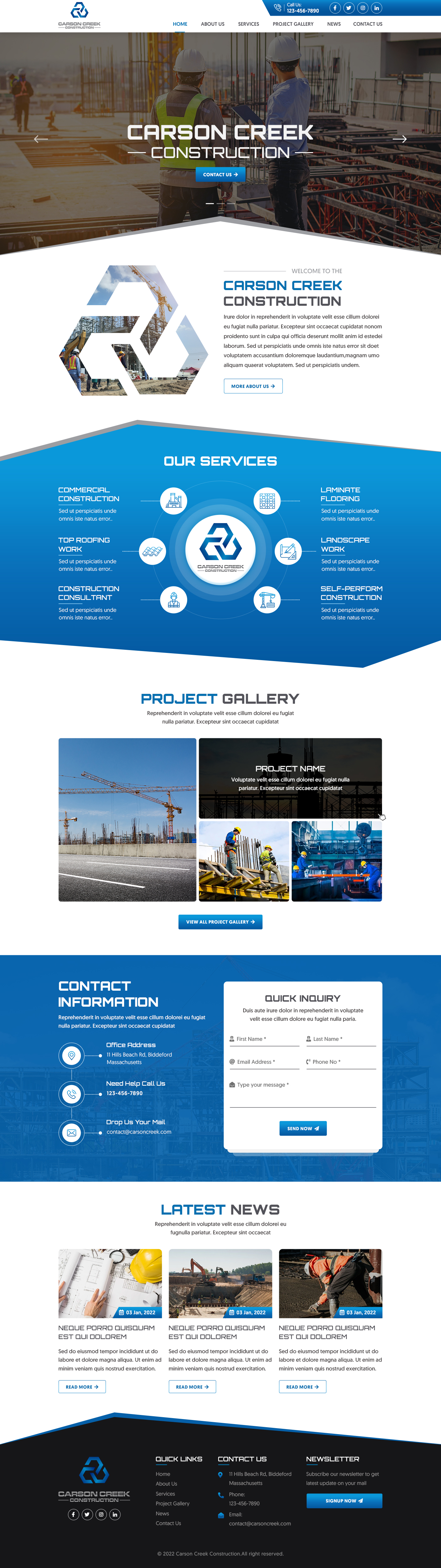 Web Design by sai.designer87 for Carson Creek Construction | Design #27915613