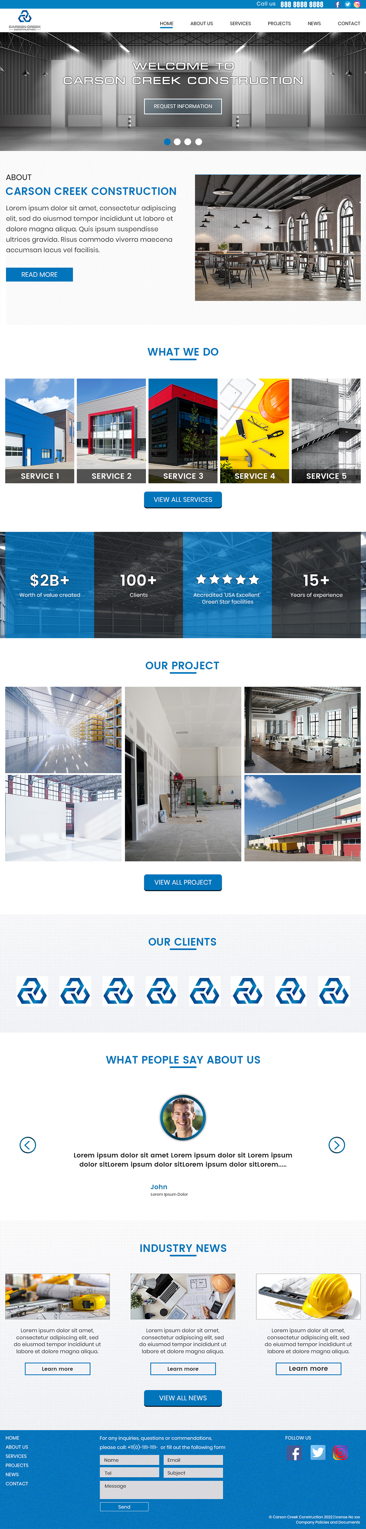 Web Design by Tanvir for Carson Creek Construction | Design #27922609