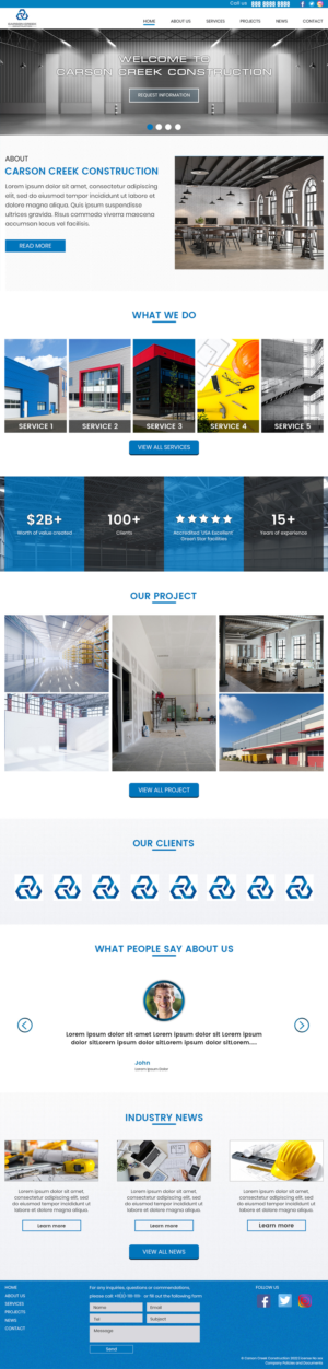 Diseño Web por Tanvir para Carson Creek Construction | Diseño #27922609
