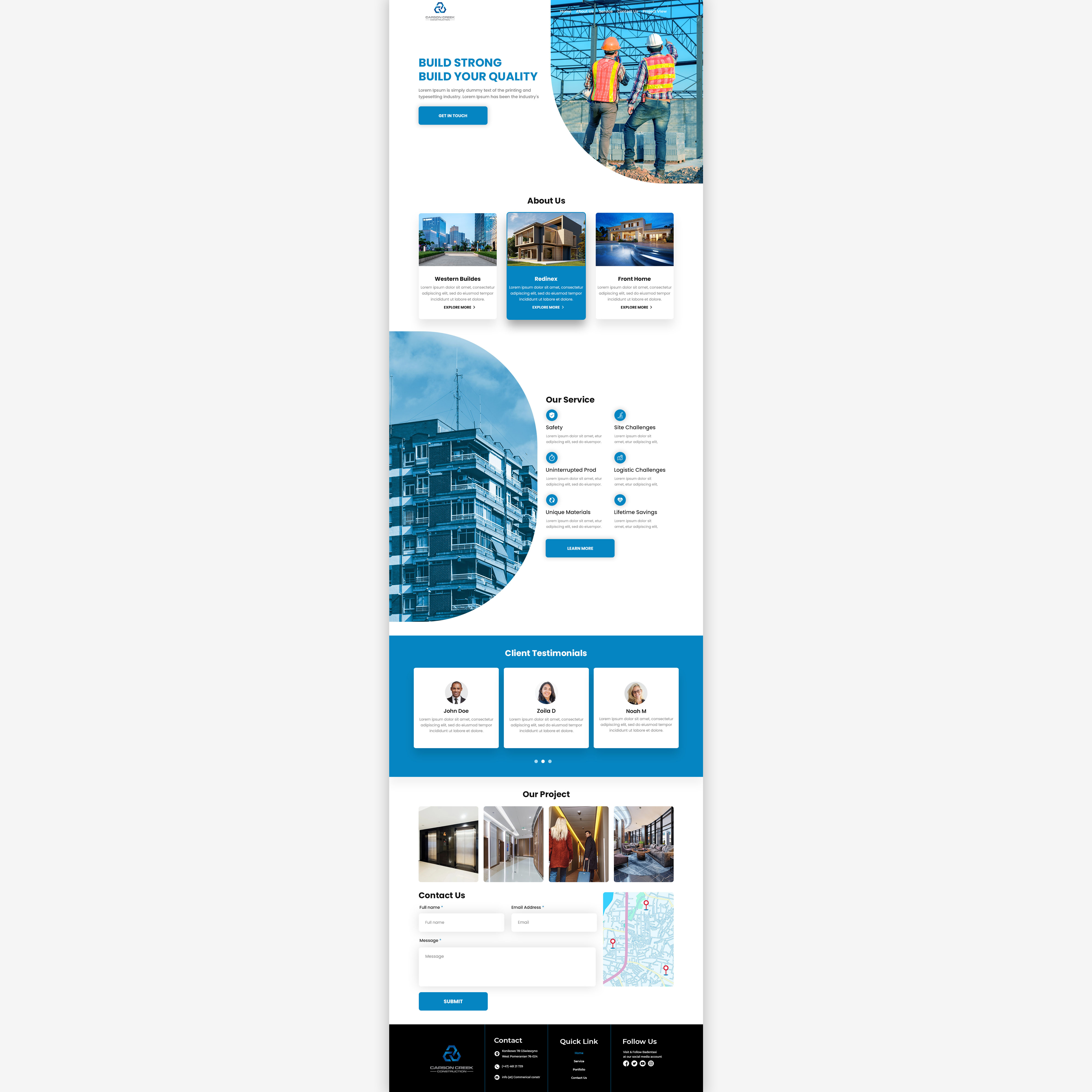 Web Design par dxdesignz pour Carson Creek Construction | Design #27927749
