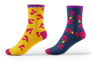Running Socks that make you happy before you have even started running! | Apparel Design by Silviya M