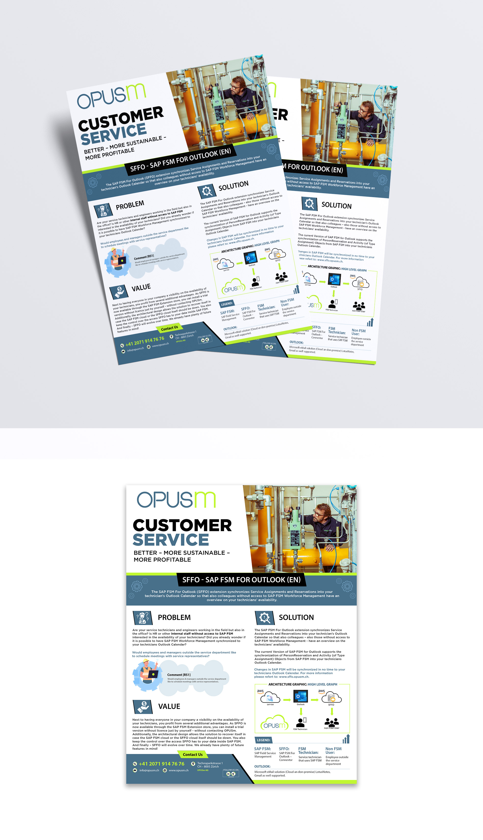 Diseño de Flyer por debdesign para OPUSm AG | Diseño #27901868