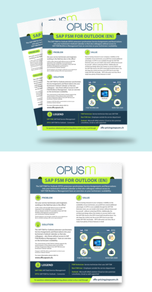 Design de Flyer par debdesign pour OPUSm AG | Design : #27902363