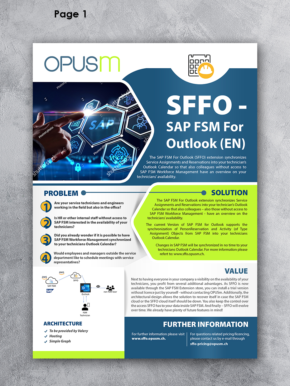 Diseño de Flyer por innovative earth para OPUSm AG | Diseño #27901436