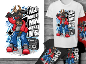 Cool goat | T-shirt Design by ElenaHong